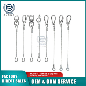 Accesorios para Lámparas LED, Sujetador de Cables, Protección de Seguridad Personalizada, <span class=keywords><strong>Cable</strong></span> de Acero para Luces Colgantes, Kits de Cables de Seguridad - Product Image 2