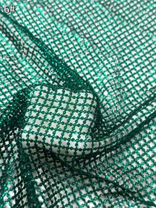 Sparkle Beaded Haute Couture Glue Stick Tela de diamantes de imitación con diamantes de imitación plateados para un vestido de novia - Product Image 3