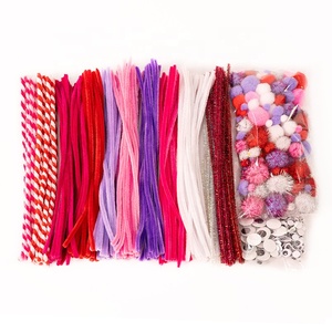 Limpiapipas de Chenilla de Alta Calidad, Coloridos, Hechos a Mano, 0.6*30cm, Material de Poliéster, Hechos en Guangdong, para el Día de la Madre - Product Image 1
