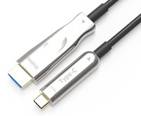 Cable USB C a HDMI 4K 60Hz, Cable de Fibra Óptica Activa Tipo C a HDMI para Monitor, HDTV, Proyector
