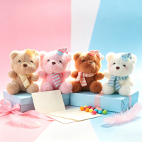 Porte-clés en peluche ours mignon avec chapeau, breloque de sac dessin animé, poupée en peluche, jouet en peluche, cadeau pour enfants, pendentif, personnalisé en usine