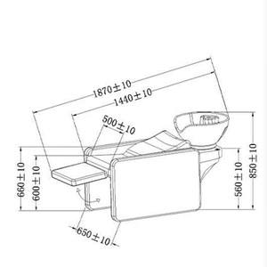Sillón de Lavado de Cabello Eléctrico Reclinable de Diseño Moderno y Lujoso, con Lavabo de Cerámica y Acero Inoxidable para Hospitales - Product Image 6