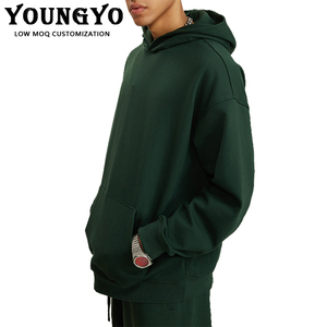 Thời Trang 450 GSM Kéo Hơn Hoodies Người Đàn Ông Nặng Đau Khổ Bán Buôn Hoodies Quá Khổ Đá Cổ Điển Rửa Sạch Hoodie Trống - Product Image 2