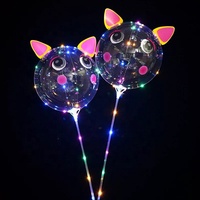 Nicro Vente en gros de fournitures de fête néon DIY, ballons fantaisie avec autocollants, décoration lumineuse qui brille dans la nuit, ballon Bobo LED