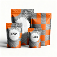 Sac à fermeture éclair holographique transparent avec logo personnalisé, refermable, anti-odeur, emballage alimentaire de qualité alimentaire, petit sac en plastique Mylar pour chewing-gum, gelée