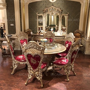 Il tavolo da <span class=keywords><strong>pranzo</strong></span> in stile classico italiano reale imposta una sala da <span class=keywords><strong>pranzo</strong></span> rotonda - Product Image 3