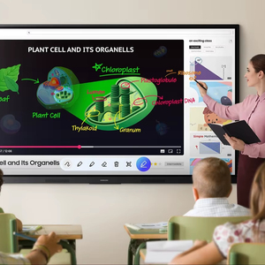 Tableau blanc interactif LED 86 pouces 4K Ultra HD intelligent avec grand écran tactile pour salle de conférence et auditorium portable - Product Image 2