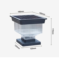 Luces Solares Modernas para Postes de Puerta Principal, Ahorro de Energía, Cuadradas, con Control Remoto, Resistentes al Agua para Exteriores