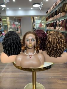 Perruques Lace Front en Gros, Perruque en Cheveux Remy, 14 Pouces # Perruque en cheveux humains 99J Spring Curl 13*4 Frontal SDD - Product Image 5