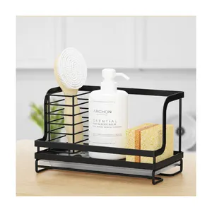 Metal Multifunction Kitchen Sink Caddy Organizer Storage Utensil Cup Holder For Kitchen Counter Or Sink Organizer