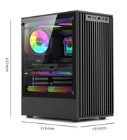 Nouveau design en gros Mid Tower Compact Gaming Pc Case Gaming Cases Pc ATX Computer Cases Towers Case Pc Gamer Cabinet
