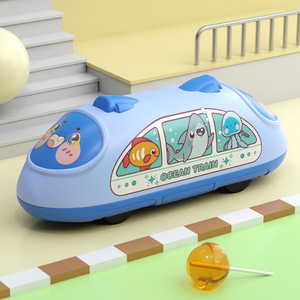 Tren subterráneo para niños dibujos animados lindo divertido rompecabezas educación temprana modelo de simulación coche de juguete para niños resistente a caídas - Product Image 2