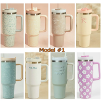 Logo personnalisé 14oz 20oz 40oz 304 #   Gobelet isotherme à double paroi en acier inoxydable avec poignée, sans BPA, grande capacité, garde au chaud et au froid