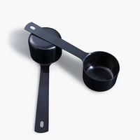 Ensemble de cuillères à mesurer noires de 60ml Outils écologiques avec capacités de 60ml Comprend des tasses à mesurer et une cuillère à soupe
