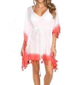 Vestido de rayón para mujer, ropa de playa de diseñador, caftán Tie-dye - Product Image 1