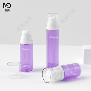 เซรั่มดูแลผิวปรับแต่งได้สำหรับบรรจุภัณฑ์ซ่อมแซมขวดสุญญากาศ PP กึ่งโปร่งใสสีม่วง - Product Image 1