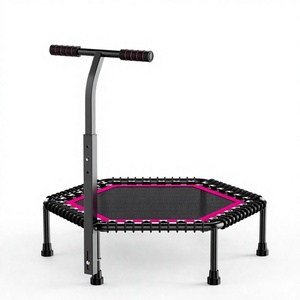 Mini Trampolín Plegable de 50 Pulgadas, Trampolín de Ejercicio y Fitness con Manillar Ajustable para Adultos y Niños, Uso Doméstico - Product Image 4