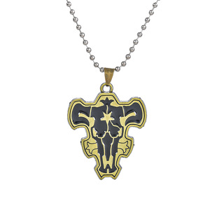 Collar Vintage de Anime Black Clover con Colgante del Emblema de los Caballeros Mágicos y Cadena de Serpiente, Colgante de Aleación - Product Image 6