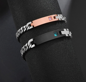 Nom Bracelets personnalisés Bracelets incurvés en <span class=keywords><strong>pierre</strong></span> brûlée Bracelets personnalisés bricolage - Product Image 3