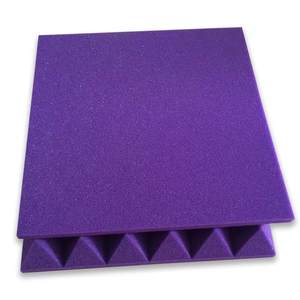 6PCSホットフォームピラミッドタイル音響フォームパネル防音および防音スポンジ (紫) - Product Image 4