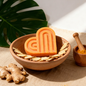 Pianta naturale estratto di curcuma fatto a mano Shampoo <span class=keywords><strong>Bar</strong></span> idratante e ammorbidente per la cura dei capelli Shampoo creativo olio essenziale sapone - Product Image 4