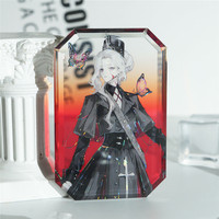 Porte-clés photo rond transparent en acrylique Hercter pour cadeau, présentation et décoration