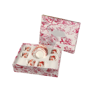 Ensemble de tasses à expresso et soucoupes en porcelaine fine à motif de tigre créatif, 12 pièces, résistant à la chaleur, design italien moderne et luxueux, entreprise familiale - Product Image 1