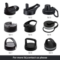 Bouteille d'eau sport à large ouverture en PP, sans BPA, écologique, de qualité alimentaire, couleurs personnalisées, fabriquée en Chine, avec couvercles et accessoires de bar en boîte