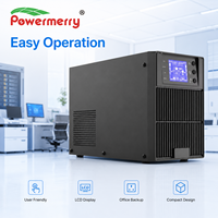 Powermerry C3K 3kVA Onduleur en ligne à onde sinusoïdale pure monophasé, batterie sans entretien, pour équipement informatique de bureau et réseau, petit modèle