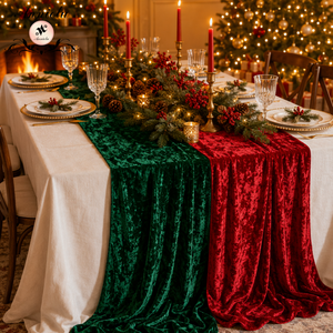 ANNIELU 2026 Falda <span class=keywords><strong>de</strong></span> <span class=keywords><strong>Mesa</strong></span> <span class=keywords><strong>de</strong></span> Terciopelo Verde Esmeralda para Navidad, <span class=keywords><strong>Camino</strong></span> <span class=keywords><strong>de</strong></span> <span class=keywords><strong>Mesa</strong></span> Rojo Borgoña para Decoración <span class=keywords><strong>de</strong></span> <span class=keywords><strong>Mesa</strong></span> en Banquetes, Bodas y Fiestas - Product Image 4