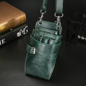 Sac à outils de barbier en cuir PU, pochette de coiffure à bandoulière, étui porte-ciseaux pour salon, style urbain - Product Image 4