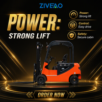 Chariot élévateur compact ZIVEAO Chine 2 tonnes CE, alimenté par batterie au plomb, idéal pour le levage de matériaux - Prix compétitif