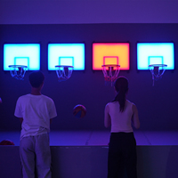Jeu de tir électronique interactif pour fêtes en intérieur, défi compétitif de maîtrise, avec paniers de basket activés