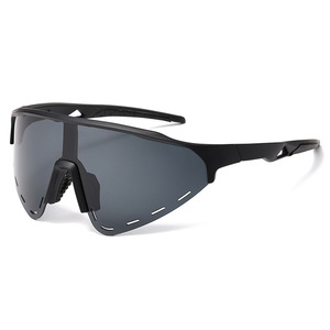 Sports Goggles <b>Large</b> <b>Frame</b> PC Lens Windproof Outdoor Cycling Driving Unisex Black <b>Frame</b> Colorful Mirror Coating - Product Image 3