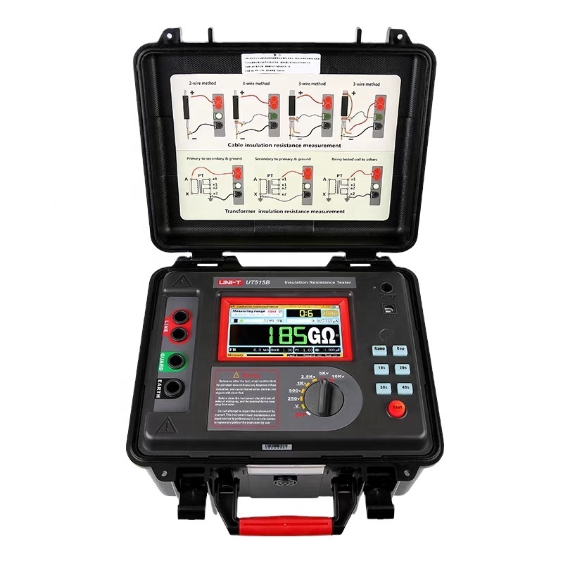 Newest UNI-T Ut515b Intelligent High Voltage 10kV Insulation Resistance Tester Digital Megger insulation meter absorption ratio