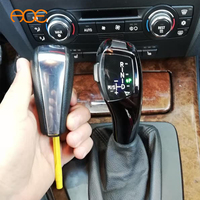 Nouveau pommeau de levier de vitesse automatique LHD en carbone noir argenté avec LED pour E39 E53 E60 E46 E63 E81 E84 E88 E90 E92 E83 E85 E86 Z4
