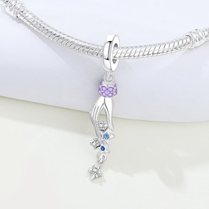 Colgantes de la Serie Sol Luna Estrella Tarot Octagrama <span class=keywords><strong>S925</strong></span> <span class=keywords><strong>ALE</strong></span>, Abalorios de Moda para Joyería DIY, Accesorios para Pulseras de Mujer - Product Image 6