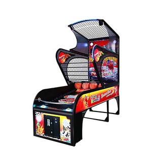 Machine de jeu de tir au <span class=keywords><strong>basket</strong></span>-ball à monnayeur avec tableau de scores LCD, construction en métal et plastique, utilisation en intérieur, langues personnalisables - Product Image 1