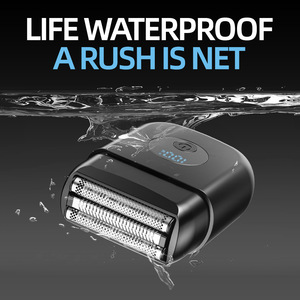 Afeitadora eléctrica transfronteriza, recargable, portátil, impermeable, para afeitado en seco y húmedo, lavable, con cabezal oscilante. - Product Image 3
