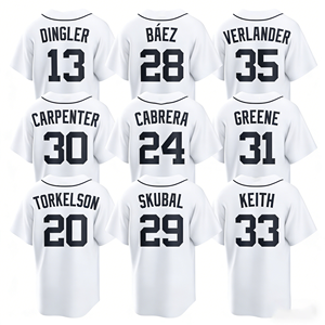 <span class=keywords><strong>Camiseta</strong></span> <span class=keywords><strong>de</strong></span> Béisbol Americana <span class=keywords><strong>de</strong></span> la Nueva Temporada 2025/26 para Hombre, Cosida, <span class=keywords><strong>de</strong></span> los <span class=keywords><strong>Detroit</strong></span> Tigers # 29 Skubal # <span class=keywords><strong>Camiseta</strong></span> <span class=keywords><strong>de</strong></span> Béisbol Verlander Número 35 - Product Image 1