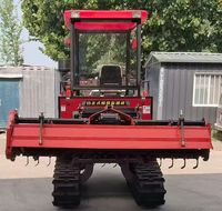 Tracteurs à chenilles autopropulsés pour rizières avec motoculteur rotatif