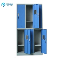 Casier métallique à 6 portes pour personnel, vestiaire, armoire métallique avec poignée