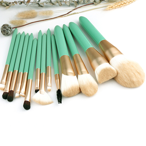 Grass Green Private Label Makeup Brushes No Logo Cosmetic Foundation Brush Set Ice <b>Cream</b> Style Beauty Tools - Product Image 6
