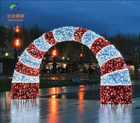 Décorations lumineuses LED 3D personnalisables IP65 pour l'aménagement paysager, motif Cœur de Noël, vente en gros, autres éclairages de fêtes