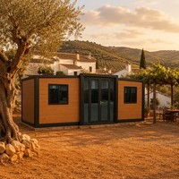 Maison conteneur préfabriquée extensible robuste de 20 pieds et 40 pieds, 1, 2, 3, 4 ou 5 chambres, cuisine pliable, maison mobile, unité d'habitation complémentaire
