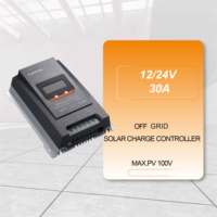 Contrôleur solaire Lumiax MPPT 30A 12V 24V système d'alimentation de Charge de panneau de batterie avec écran LCD connectivité Bluetooth RS485