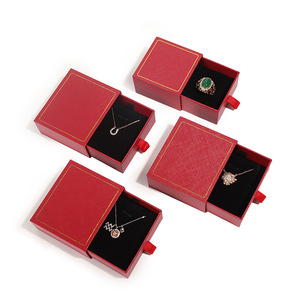 Luxury <b>Jewelry</b> <b>Box</b> High End <b>Jewelry</b> <b>Gift</b> <b>Box</b> Packaging Fashionable Red <b>Jewelry</b> <b>Box</b> for Women - Product Image 1