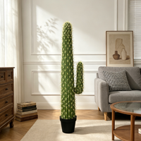Cactus en pot simulé de grande taille et de haute qualité pour la décoration intérieure - Écologique et durable - Nouveauté pour le Nouvel An et Halloween