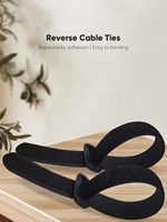 Sangle en nylon réglable, auto-adhésive et réutilisable avec fermeture éclair élastique et boucle autobloquante pour une fermeture sécurisée