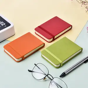 Venta caliente tamaño A6 logotipo personalizado Mini bolsillo fruta Color PU cuaderno diarios planificador diario Memo Agenda Pads Notebook